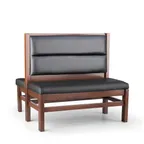 image of JustChair JBD-WT-UHC-42-GR3 Custom Booth, Double Horizontal Channel Back, Upholstered Seat, 42" Height