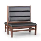image of JustChair JBD-WT-UHC-48-GR3 Custom Booth, Double Horizontal Channel Back, Upholstered Seat, 48" Height