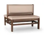 image of JustChair JBD-WT-UPL-36-GR1/COM Custom Booth, Double Plain Back, Upholstered Seat, 36" Height