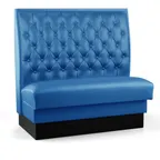 image of JustChair JBS-SBT-48-GR3 Custom Booth, Single Button Tufted Back, Upholstered Seat, 48" Height