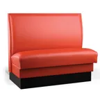 image of JustChair JBS-UPL-42-GR3 Custom Booth, Single Plain Back, Upholstered Seat, 42" Height