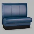 image of JustChair JBS-USP-48-GR2 Custom Booth, Single Vertical Channel Back, Upholstered Seat, 48" Height