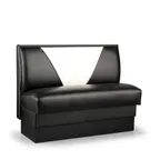image of JustChair JBS-UVB-36-GR1/COM Custom Booth, Single V Back, Upholstered Seat, 36" Height