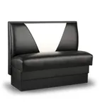 image of JustChair JBS-UVB-42-GR1/COM Custom Booth, Single V Back, Upholstered Seat, 42" Height