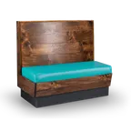 image of JustChair JBS-WCP-42-GR2 Custom Booth, Single Horizontal Bead Board Back, Wood Back, 42" Height
