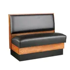 image of JustChair JBS-WSS-36-GR3 Custom Booth, Single Plain Back, Removable Seat, 36" Height
