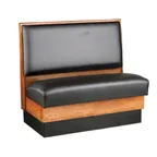 image of JustChair JBS-WSS-42-GR3 Custom Booth, Single Plain Back, Removable Seat, 42" Height