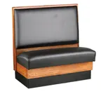 image of JustChair JBS-WSS-54-GR3 Custom Booth, Single Plain Back, Removable Seat, 54" Height