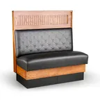 image of JustChair JBS-WSS-SBT-36-GR3 Custom Booth, Single Button Tufted Back, Removable Seat, 36" Height