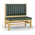 image of JustChair JBS-WT-UCH-48-GR3 Single Custom Booth, 48"H, Wood Frame, Upholstered Channel Back, Grade 3 Upholstery