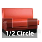 image of JustChair JBSB-UPL-HC-36-GR2 1/2 Circle Corner Booth, Plain Back, Upholstered Seat, 36" Height