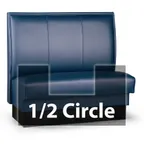 image of JustChair JBSB-USP-HC-48-GR2 1/2 Circle Corner Booth, Channel Back, Upholstered Seat, 48" Height