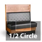 image of JustChair JBSB-WSS-SBT-HC-60-GR2 1/2 Circle Banquette Bench, Button Tufted Back, Removable Seat, 60" Height