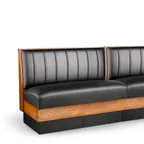 image of JustChair JBSB-WSS-UCH-36-GR3 Banquette Bench, Vertical Channel Back, Removable Seat, 36" Height