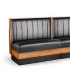 image of JustChair JBSB-WSS-UCH-54-GR3 Banquette Bench, Vertical Channel Back, Removable Seat, 54" Height