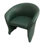 image of JustChair LA556-COM Lounge Arm Chair, Curved Wrap Around Upholstered Back, Upholstered Seat, Metal Frame, Black Wheel Casters