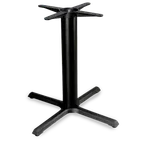 image of JustChair TBXWB-3636-28 36x36 28H Dining Height Steel & Cast Iron X-Style Table Base
