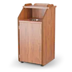 image of JustChair TRCPT-11SH-GR2 Trash Receptacle, 23-1/2" X 23-1/2" X 48"