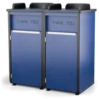 image of JustChair TRCPT-HPL-DBL-GR2 Trash Receptacle, 45" X 23-1/2" X 48", Double