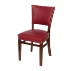 image of JustChair W31318-GR3 Indoor Side Chair with Upholstered Back and Seat, Beech Wood Frame
