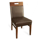 image of JustChair W51018-GR2 Upholstered Side Chair, German Beech, Grade 2 UPH, Padded Square Inset Back