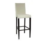 image of JustChair WL51130-GR3 Bar Stool – Upholstered Pullover Back & Seat, 18‑Gauge Steel Frame, Wood Footrest