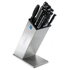 image of Edlund KBS-2002 Knife Block, 6 Slots, 12" High, Removable Insert, Dishwasher Safe Steel NSF USA Made