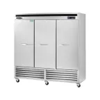 image of Kool-It KBSR-3 81" 3-Section Reach-In Refrigerator w/ 3 Solid Doors, Bottom Mounted, Stainless Steel, 67 cu. ft.