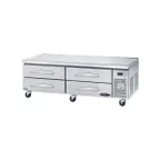 image of Kool-It KCB-74-4M 74" 4 Drawers Refrigerated Chef Base w/ Marine Edge Top