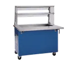 image of Delfield KCI-74-NU 74" Shelleyglas® Ice-Cooled Cold Food Serving Counter, Fiberglass Enclosed Base, (5) Pan