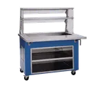 image of Delfield KCI-74 74" Shelleyglas® Ice-Cooled Cold Food Serving Counter, Fiberglass Storage Base,  (5) Pan