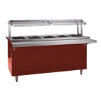 image of Delfield KCSC-74-EFP 74" Shelleyglas® Liquitec™ Cold Food Serving Counter w/ Enclosed Base,  (5) Pan