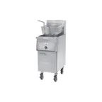image of Keating 10X11AA 10" Floor Model Gas Deep Fryer, Full Pot, 26 Ibs Capacity, 54,000 BTU, Stainless Steel