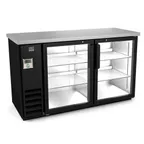 image of Kelvinator KCHBB60G 61" Back Bar Cooler with Glass Door, 16.6 cu. ft.