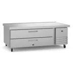 image of Kelvinator KCHCB60R 60" 2 Drawers Refrigerated Chef Base w/ Flat Top
