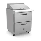 image of Kelvinator KCHMT29.12.2D 27" Mega Top Sandwich/Salad Prep Table w/ 2 Drawers, 12 Pans