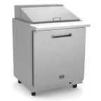 image of Kelvinator KCHMT29.12 27" Mega Top Sandwich/Salad Prep Table w/ 1 Door, 12 Pans