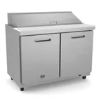 image of Kelvinator KCHST48.12 48" Two Section Sandwich / Salad Prep Table w/ 2 Door, 12 Pans