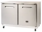 image of Kelvinator KCHUC48F-32 48" 2-Door Undercounter Freezer, Galvanized & Stainless Steel, 12 cu. ft.