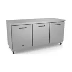 image of Kelvinator KCHUC72R-32 72" 3-Door Undercounter Refrigerator, Stainless Steel Exterior, 18 cu. ft.