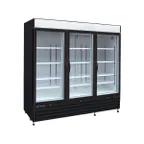 image of Kool-It KGF-72DV 81" 3 Glass Door Freezer Merchandiser in Black, 72 cu. ft., Double Voltage