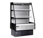 image of Hydra-Kool KGL-OF-40-S 41" Vertical Open Air Merchandiser in Silver & Black, Self-Contained, 2 Shelves