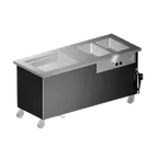 image of Delfield KH2C-74-NU 74" Hot/Cold Serving Counter, (2) Hot & (1) Ice-Cooled Well