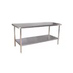 image of Klinger's Trading AST2430 30" Open Base Work Table w/Undershelf - Without Backsplash / 18 Gauge Top
