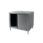 image of Klinger's Trading CB3036-W/SHELF Cabinet Base Sliding Doors Work Table with Mid-Shelf, 36"W x 30"D