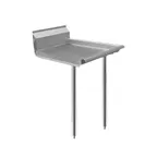 image of Klinger's Trading CDT48R 48" Clean Straight Dishtable w/ Right Table, 9" Backsplash, Steel Legs