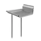 image of Klinger's Trading CDT72L 72" Clean Straight Dishtable w/ Left Table, 9" Backsplash, Steel Legs