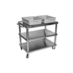 image of Klinger's Trading CS3LG-CART Stainless Steel Utility Bus Cart w/ 300lb. Capacity