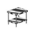 image of Klinger's Trading MX2424 Mixer Table, 24"W X 24"D X 24"H, Stainless Steel Top