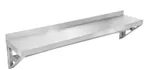 image of Klinger's Trading PS1296 Stainless Steel Wall Mount Shelf with Pot Rack - 96"L x 12"D